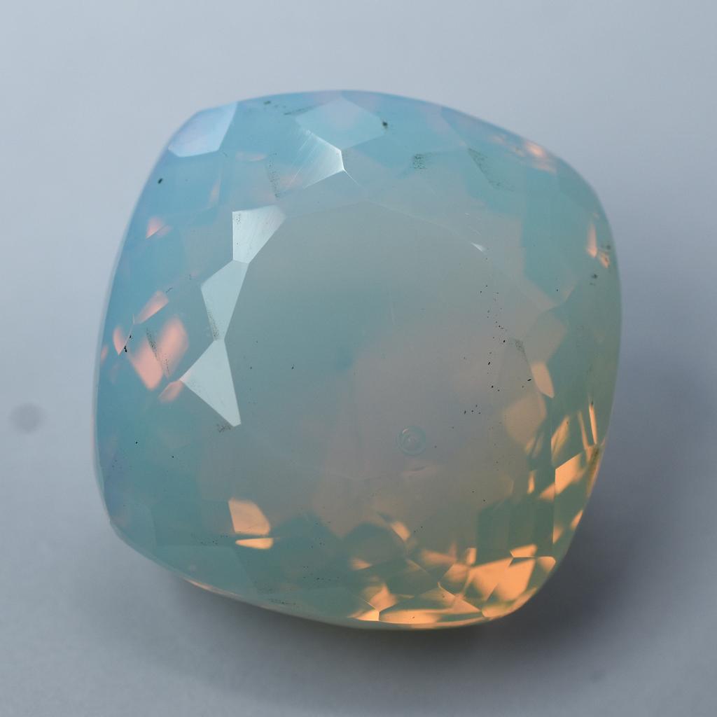 Lab-Created Opal Loose Gemstone Unique Multi-Color 56 ct Cushion Cut October Birthday Birthstone