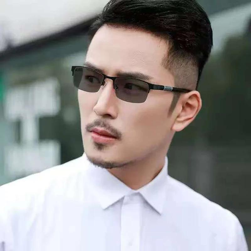 Anti Blue Reading Glasses Men Half-Frame Glasses Business Style Male Eyeglasses For Old People Glasses With Grade