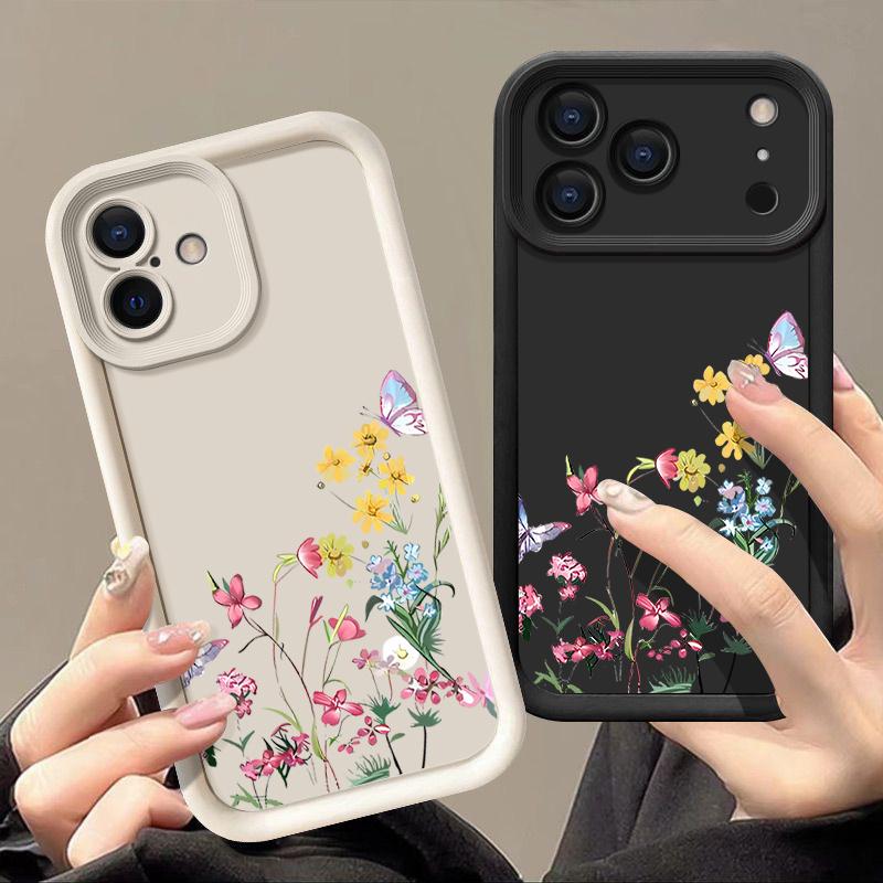 Small Flower Pattern Case For iPhone 17 Air 16e 16 15 14 Pro Max 13 17 Pro Max 17 Pro 17 Shockproof Soft TPU Silicone Phone Cover Funda