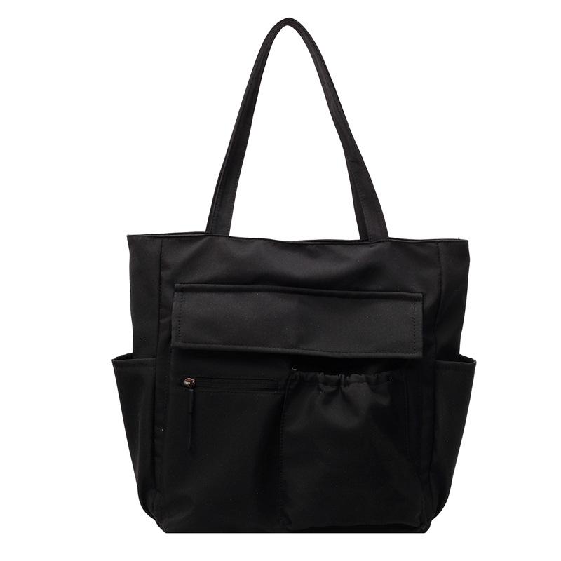 

Модная женская сумка большой вместимости на одно плечо, для ношения в руке и через плечо, повседневная чёрный