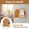 No-Drill Wood Outlet Cover Handmade Light Switch Cover Decorative Wall Outlet Protector  Home Decor