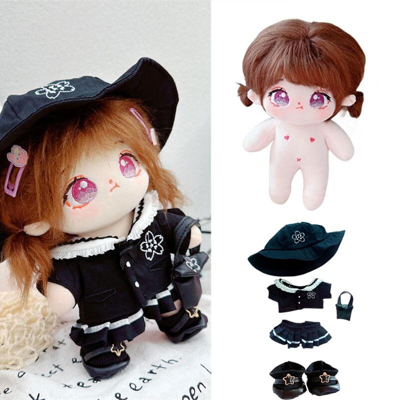 20cm Cotton Doll Plush Toy With Interchangeable Outfits For Youth Formula Commuting Uniform Set
