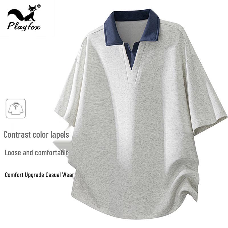 PLAYFOX Men s Short Sleeve Loose-Fit Polo Shirt XL