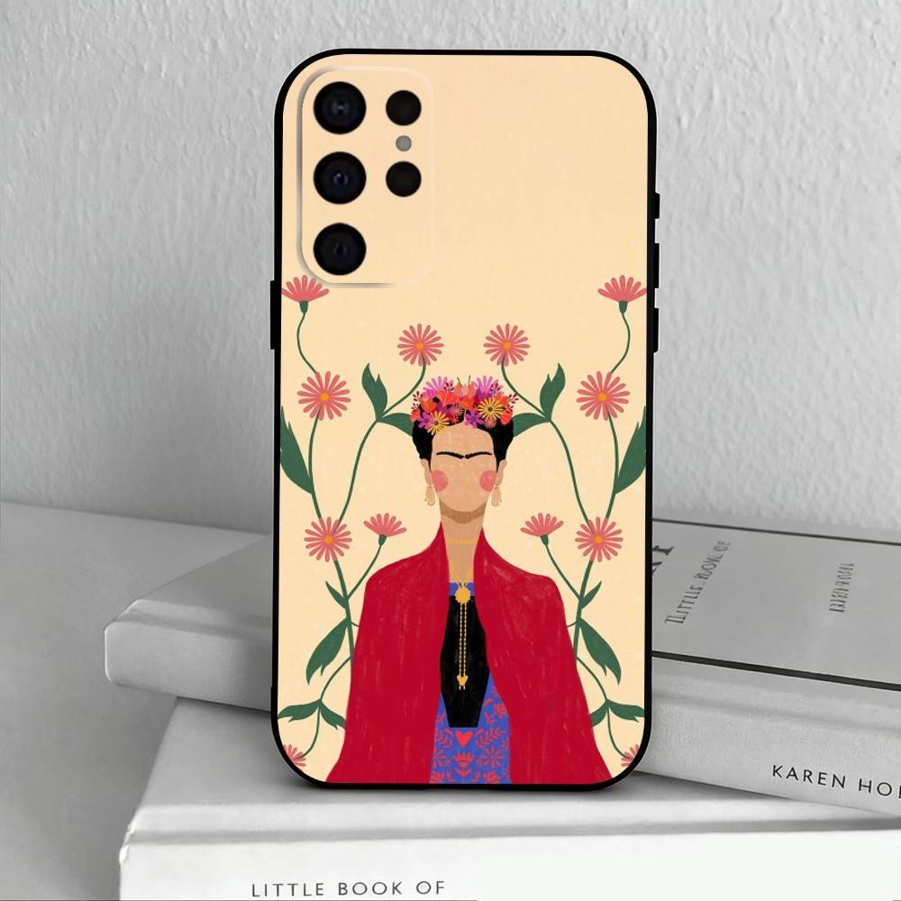 F-Frida-A K-Kahlo-g A-Art  Phone Case For Samsung S25,S24,S21,S22,S23,S30,Ultra,S20,Plus,Others Soft Black Case