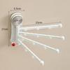 Bathroom Rotating Sucker Towel Rack Cloth Drain Holder Multi Link Wall Mounted Drain Stand Kitchen Storage Sheif Hanging Rod