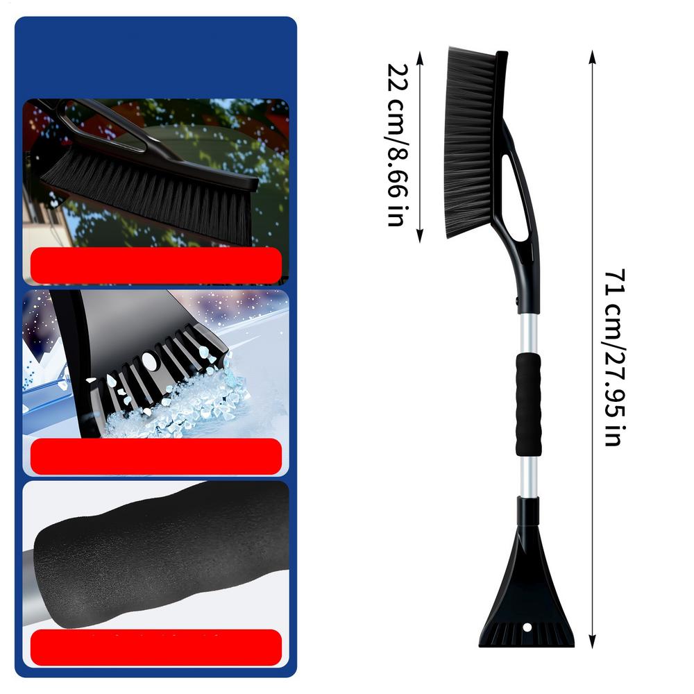 Snow Scraper For Car Ice Scrapers With Brush For Car Windshield Winter Automotive Cleaning Shovel For Truck RV SUV Vehicle