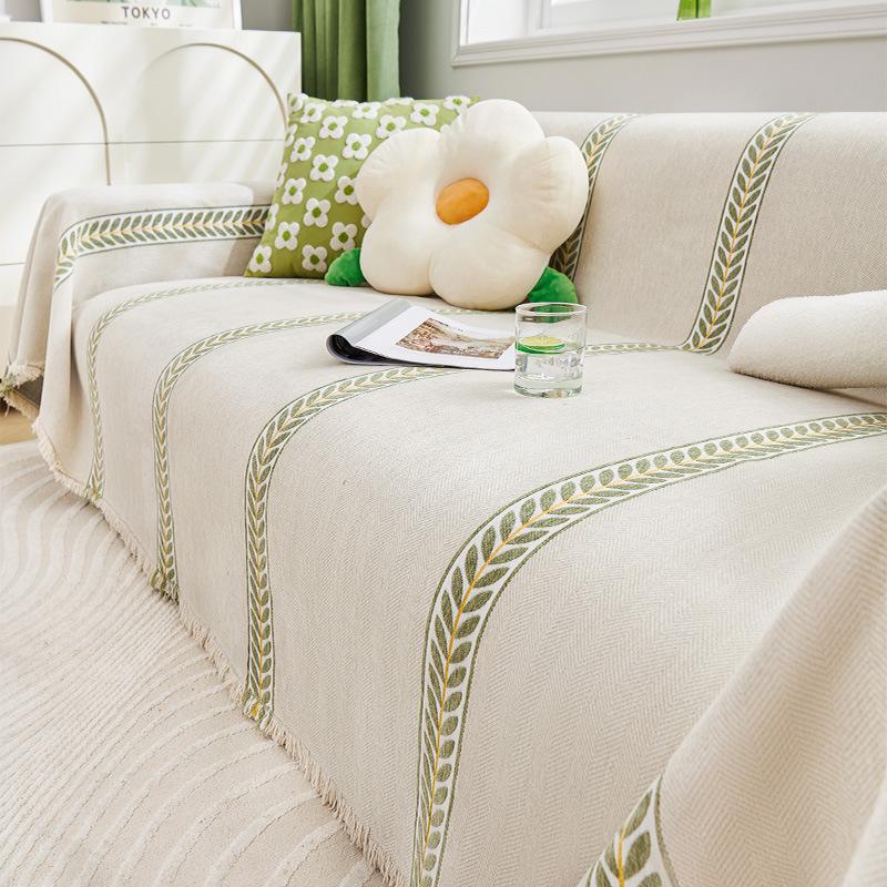 Chenille Sofa Cover Towel Full Covered Four Seasons Universal Simple Sofa Cushion Non-Slip Anti-Scratching Leather Sofa Cover