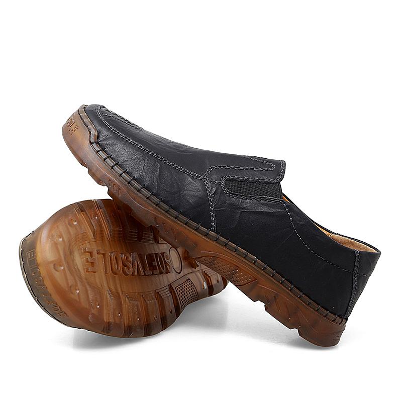 Casual Men Shoes Driving Comfortable Quality Split Leather Shoes Men Loafers Moccasins Tooling Shoes Big Size Retro Leisure Walk