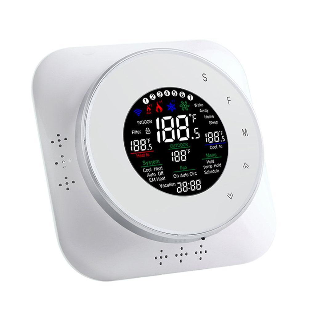 

Black Easy To Install Smart WIFI Thermostat High Compatibility Intelligent Scene Remote