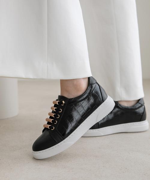 [Pink Elephant] Zeus Gold Leather Elevated Sneakers (5cm) [Shipped from Korea] 100% Authentic