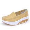 Women Shoes White Breathable Sneakers Shoes Leather Thick Bottom Slope Muffin Women's Single Shoes Sneakers SPP