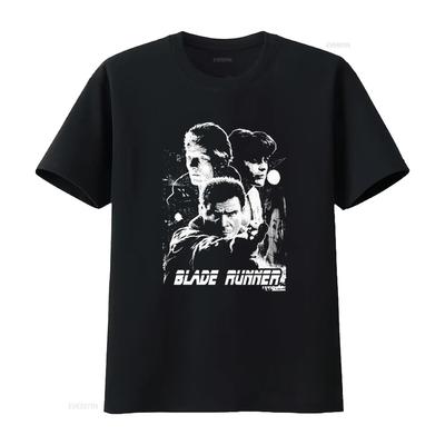 Blade Runner 1982 Affiche de Film T-shirt Noir Tailles S 5XL vintage Lavé Étiré homme graphique Polyvalent Élégant streetwear