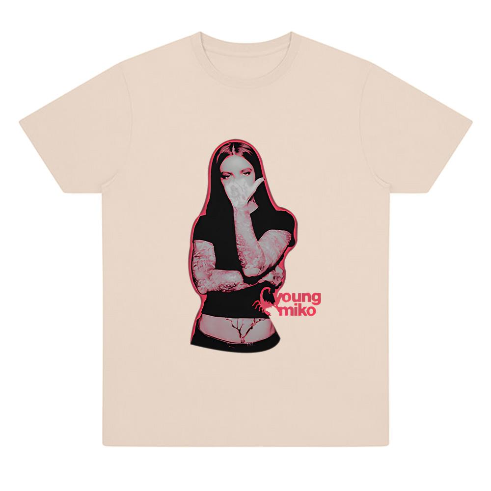 Young Miko Tee Hip Hop Skateboard Street Pure Cotton T-Shirts Women Men Comfort Breathable Top Fashion Harajuku Oversize T-shirt