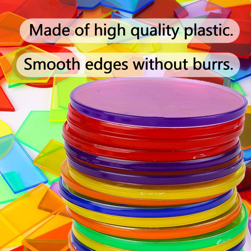 Children Transparent Blocks Montessori Toys 3D Geometric Shapes DIY Sensory Play Parish Educational Learning Light Table Toys