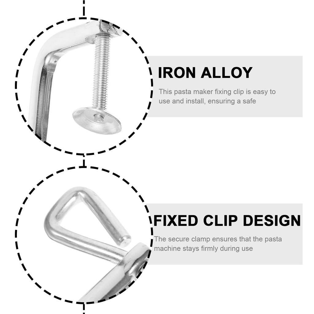 Rigatoni Pasta Noodle Machine Accessories Maker Clamp Replacement Clip Making Accessory Electric Wireless Silver Part Fixing