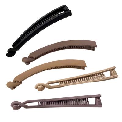 Versatile Frosted Banana Clips Elegant Ponytail Hairpin Simple Traceless Barrettes For Women Girls Fashion Hair Accessories Gift