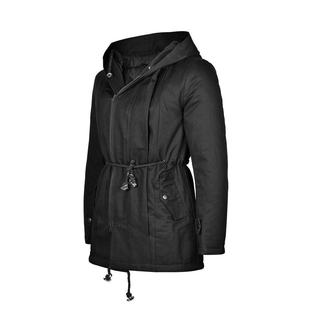 Men Winter Warm Hooded Zip Thick Solid Fleece Coat Outwear Wind Jacket