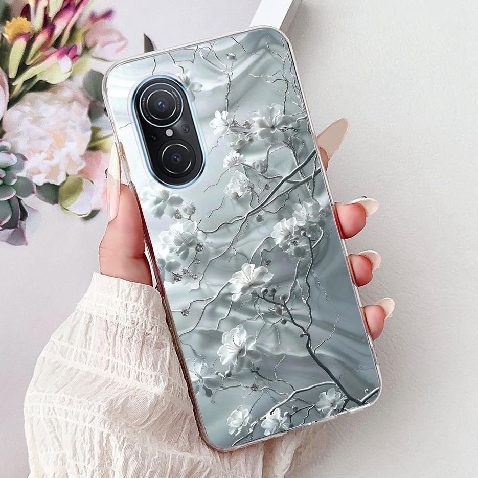 For Huawei Nova 9 SE Case Nova9 Pro Luxury Flowers Painted Cover Soft Slim Phone Case For Huawei Nova 9 Pro Nova9 SE Fundas Bags