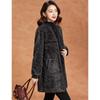 Kebeier Women's Elegant Thickened Faux Fur Mid-length Coat