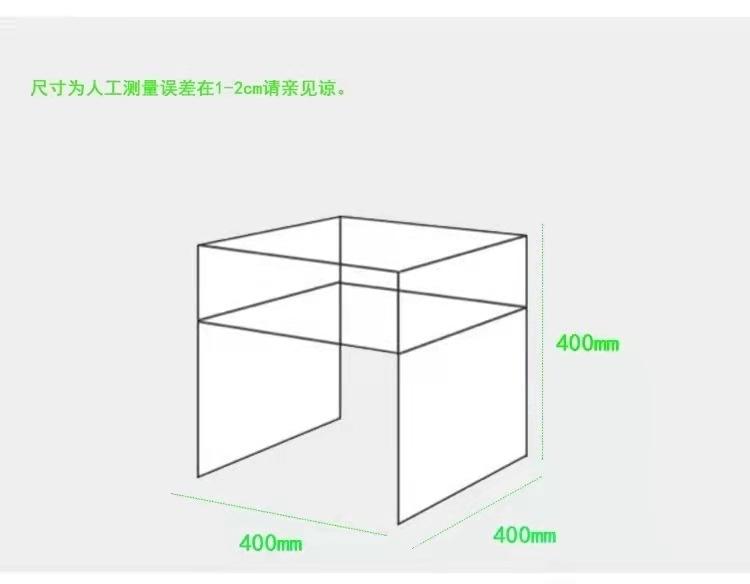 Nordic acrylic sofa living room transparent blue double storage coffee table design bedside table corner table