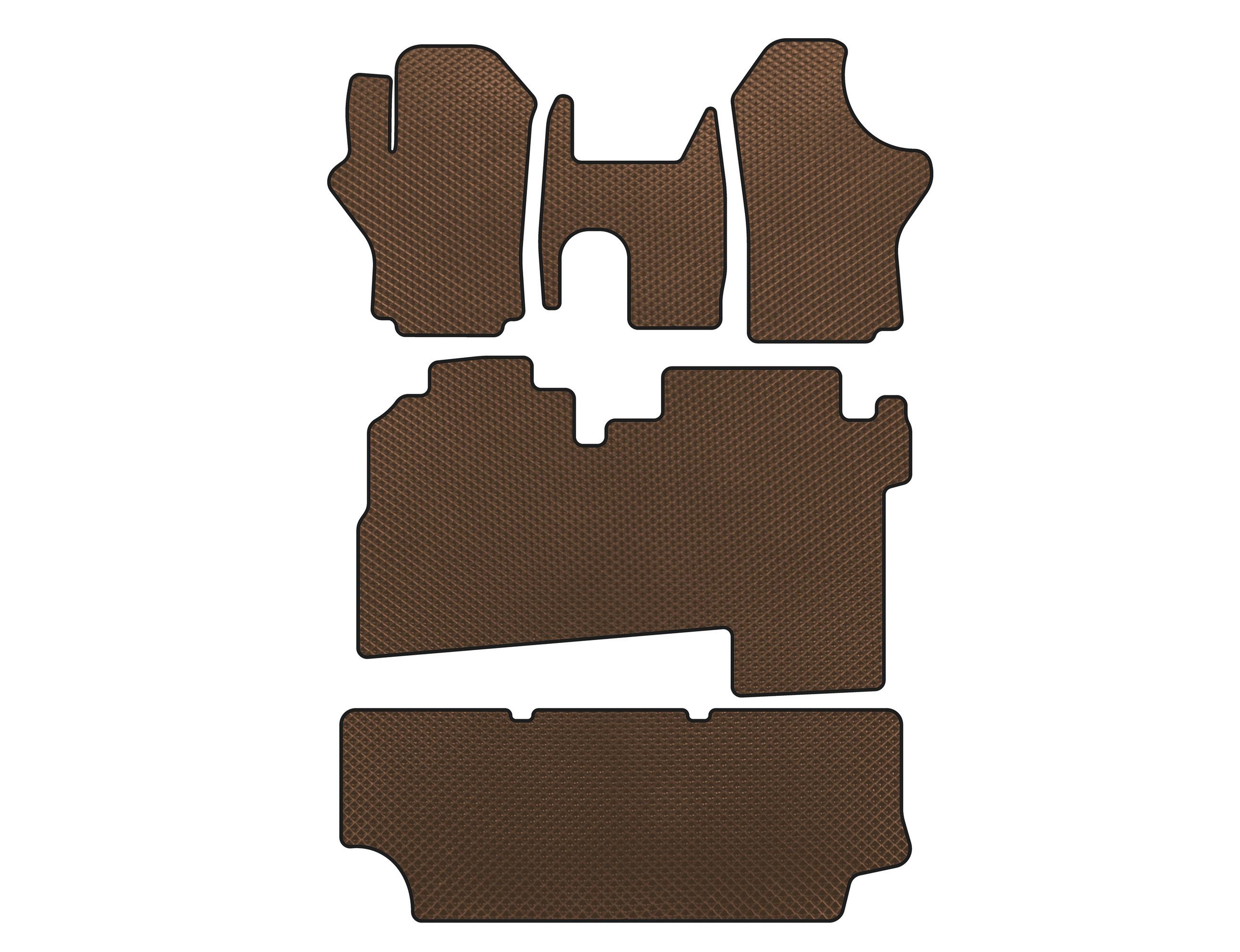 

EVA mats (2004-2007, 3 rows, 8-seater, Brown) for Hyundai H200, H1, Starex