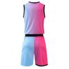 Light Plate Heat Gradual Change Basketball Jersey Adult Suit Team Game Training Jersey Double Side Bag