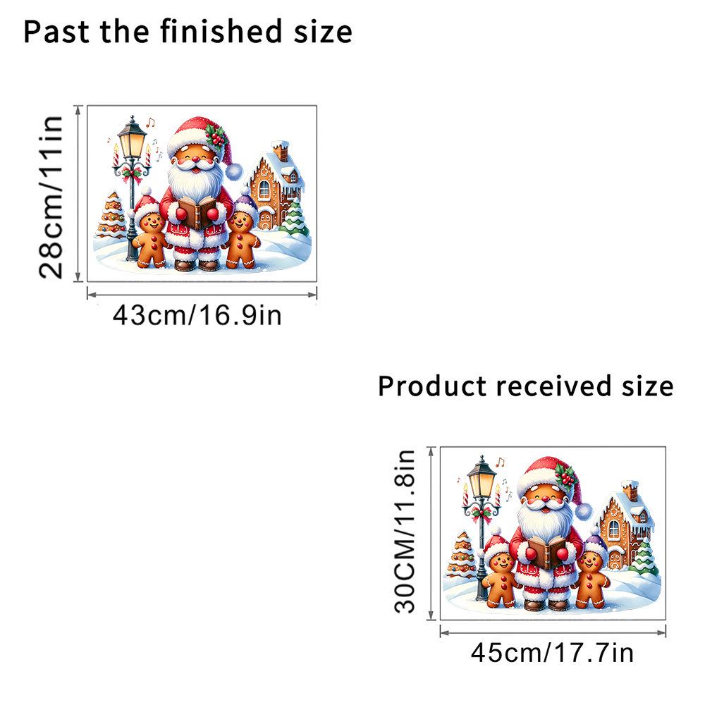 

Removable Santa Gingerbread Man Wall Sticker for Living Room, Bedroom, or Glass Windows SD94