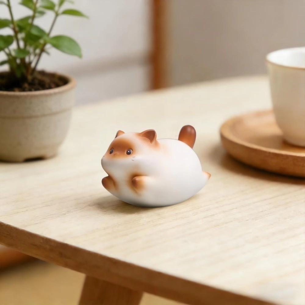 New Cartoon Fu Rui Cat Rocking Figurine Home Decor Creative Cat Doll Mini Siamese Cat Desktop Decoration