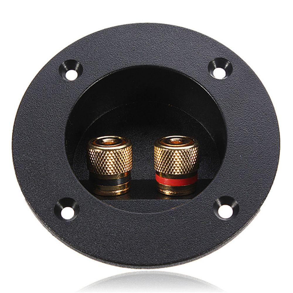 Professional Speaker Box Rear Back Panel Wiring Terminal Plug Round Boxes With 2 Banana Jack Subwoofer Speaker Terminal