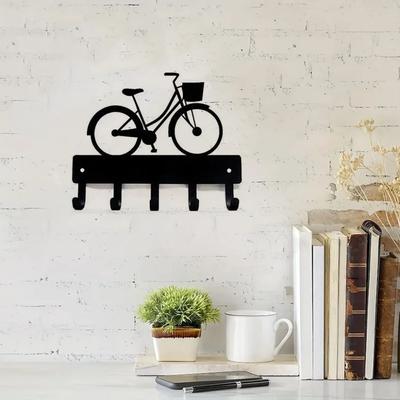 Porte-clés pour vélo de fille Crochet mural Forme d'art Panier Porte-clés pour vélo de fille Crochet mural Forme d'art Panier