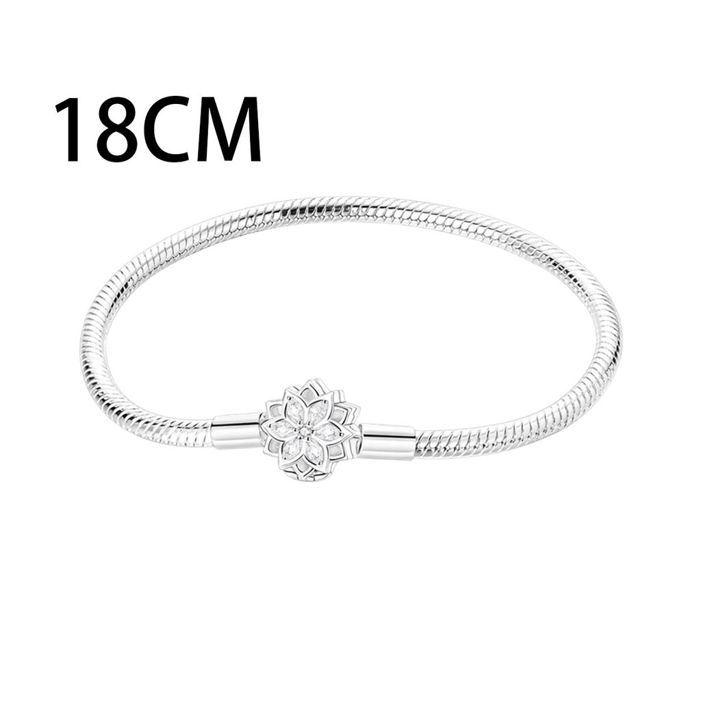 925 Silver Snowflake Charms with Crystal Ball Cat's Eye Beads for DIY Bracelet Necklace Jewelry Gift