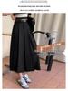 Women's Summer High-Waisted A-line Pleated Drape Skirt Suit