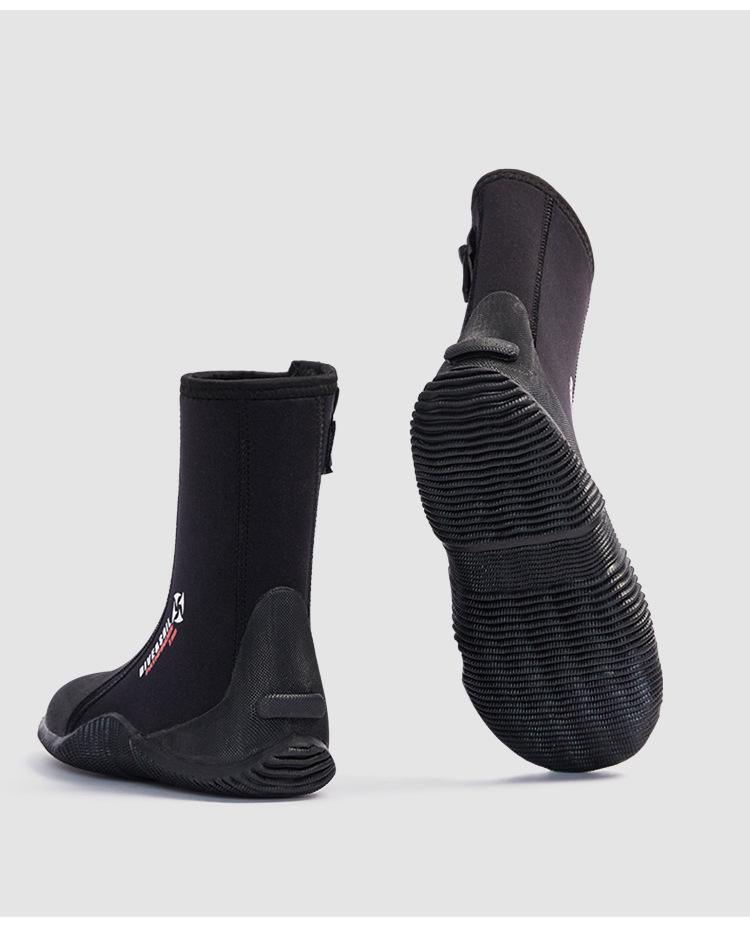 Botas de Buceo DIVE&SAIL de 5MM de Caña Alta Antideslizantes para Surf y Barranquismo