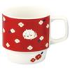 Officially Licensed Chiikawa Flower Garden Mug, Large, 340ml, Diameter Approx. 9x9cm, Tableware, Merchandise, Red, CKW21-11