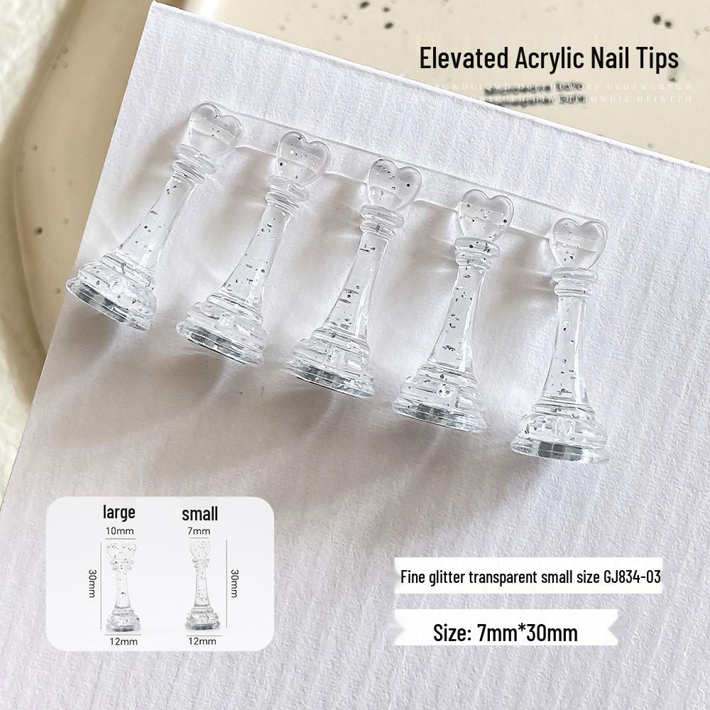 

Acrylic Cat Eye Suction Base for Beginner Nail Art Practice - Transparent Pink Display Stand