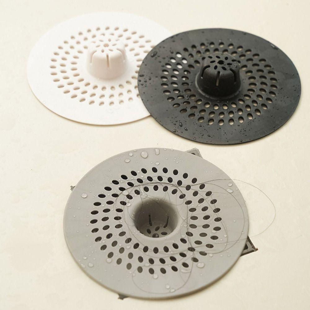 Universal Anti-blocking Hair Kitchen Sink Filter Lightweight Round Hair Filter Stain Resistant Silicone Floor Drain Mat Kitchen