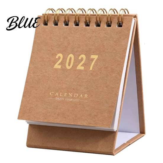 Personalized Office Desk with Gold Calendar Minimalist English Desktop Accessory 2027 Table Planner Modern Decoration