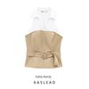 Kaslead New Arrival Women's Clothing Fashion Style Fashion Minimalist Hanging Collar Patchwork Top 2609615