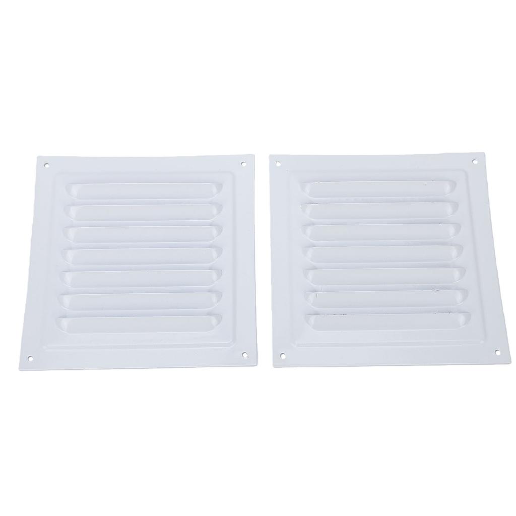 2PCS Air Vent Cover White Color Aluminum Mesh Square Shape Ventilation Register Cover for Attic Garage Ceiling