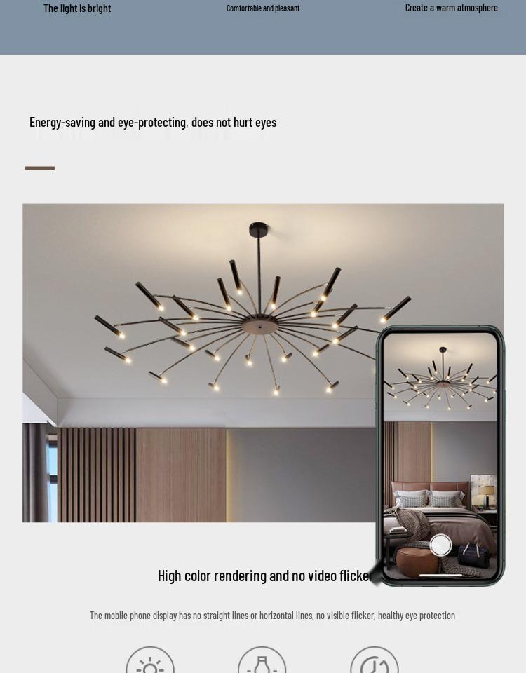 Nordic Post-Modern Creative Chandelier for Living Room, Restaurant, or Hotel