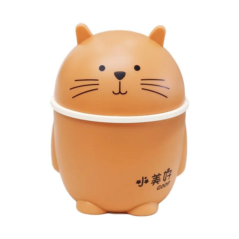 

Мультяшный кот Стол Пластиковый мусорный бак Настольный мусорный ящик Корзина для мусора Товары для дома и офиса Мусорные баки Разное Коробка-бочка