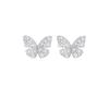 2024 Elegant Butterfly Stud Earrings: High-End, Unique Design, Luxury Full Diamond Accents for Women