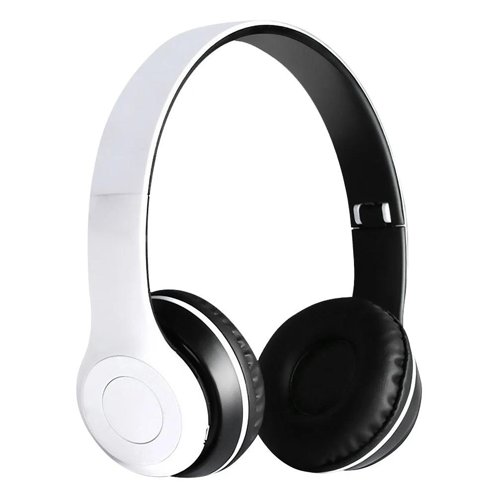 

P47 Wireless Over Ear Headset Card Mp3 Player Bluetooth-Compatible 5.0 Sports Game Headset Support Hands-Free for Running Gym білий