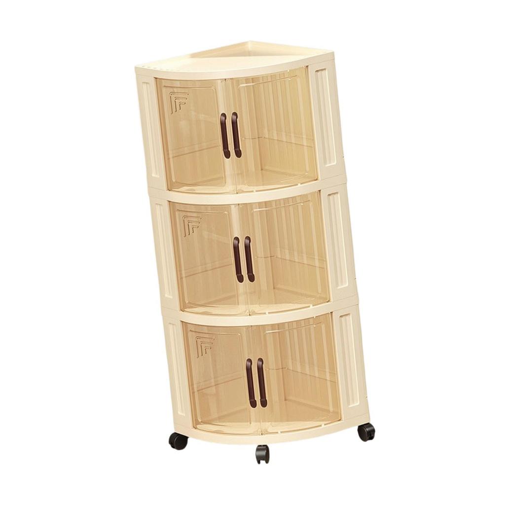 Clear Rolling Storage Cart Multifunctional Trolley Snack Organizer for Jewelry Book Dorm