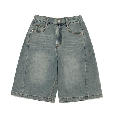 INTERCREW Women'S Washed A-Line Volume Knee-Length Denim Pants Blue Ita2Em51Abl