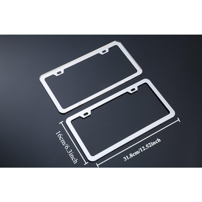 2PCS Motorcycle License Plate Frame Aluminum Alloy Plate Frame Personalized Modification of Bicycle License Plate Frame