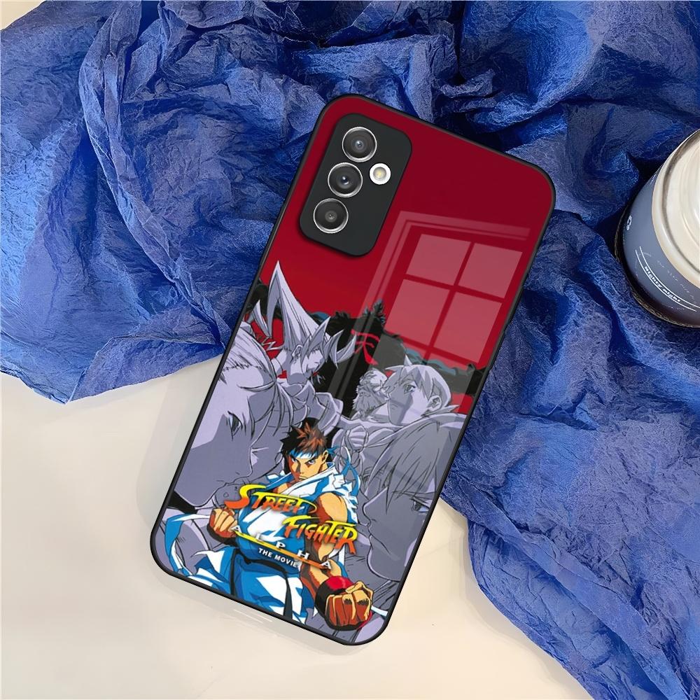 Game S-Street F-Fighter Phone Case for Samsung S25 S24 S30 S21 S23 S20 S22 Fe S10 E S9 Note 20 Pro Ultra Plus glass Cover