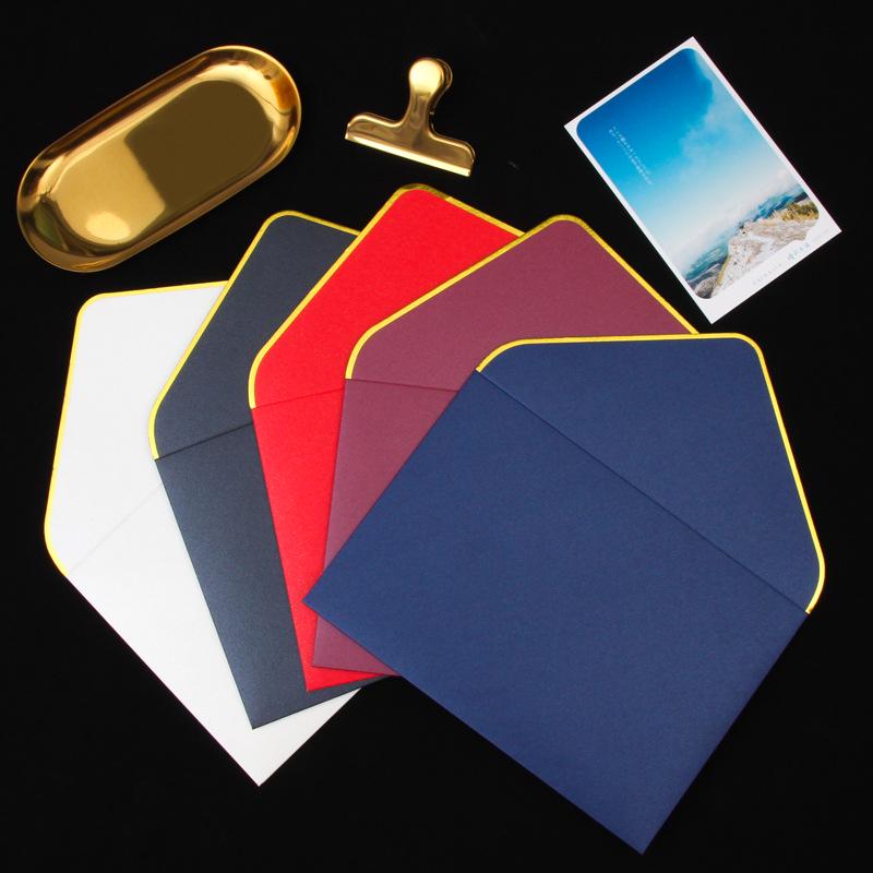 A5 Gold-Edged Pearlescent Invitation Envelope with Logo Print Capability