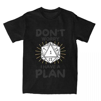 Dnd D20 Würfel Keine Sorge Ich habe einen Plan Herren Damen T-Shirts Dungeon Dragon DM Spielbekleidung Tees T-Shirts Sommerkleidung