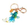 Goldfish Keychain Handmade Natural Resin Fish Pendant Keyring Bag Car Key Accessories Whimsical Office Decor